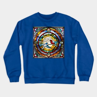 Bird Pair Stained Glass Crewneck Sweatshirt